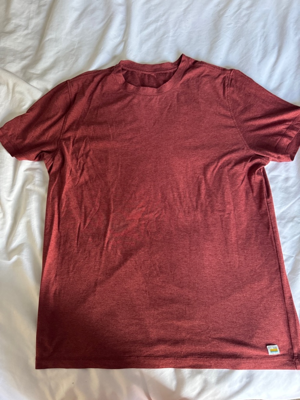 Vuori Red Heather Short Sleeve Crew